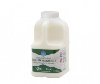 Semi Skimmed Milk Pint Plastic (GREEN)